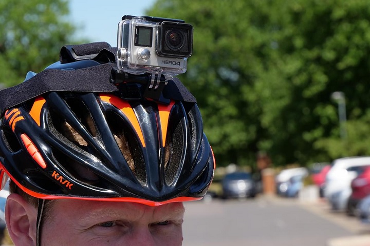 Helmet with camera attached