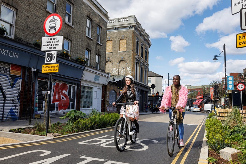 Two cyclists in London